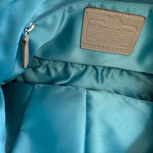 COACH Signature Satin Finish Taupe Handbag - Picture 7 of 7